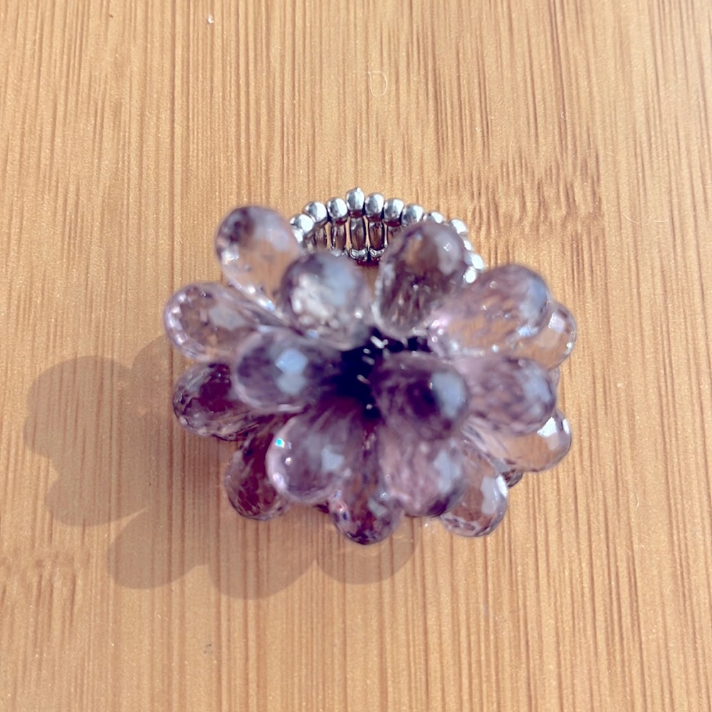 Purple Beaded Ring